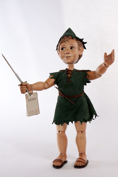 Main image of Peter Pan wood art doll by Marlene Xenis