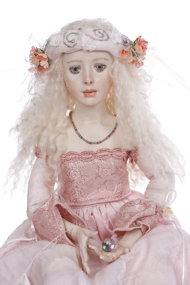 Collectible One of a Kind dressed Wax over Porcelain doll The Gift by Ardis Shanks