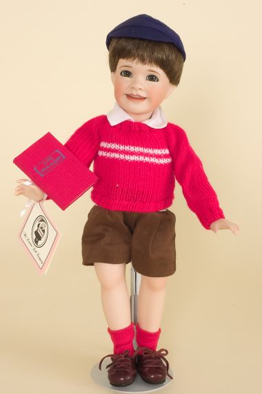 Fun With Dick and Jane set - limited edition porcelain collectible doll  by doll artist Wendy Lawton.