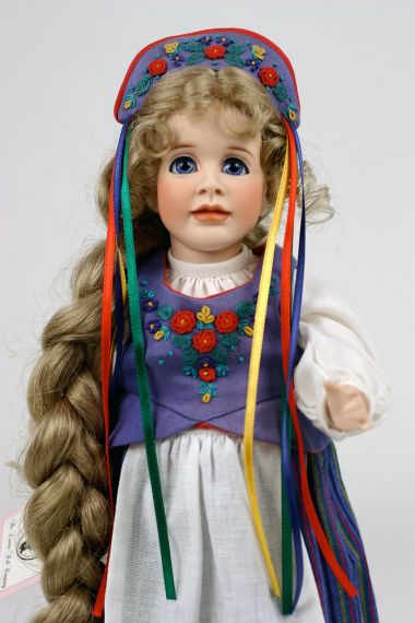 Rapunzel - limited edition porcelain collectible doll  by doll artist Wendy Lawton.