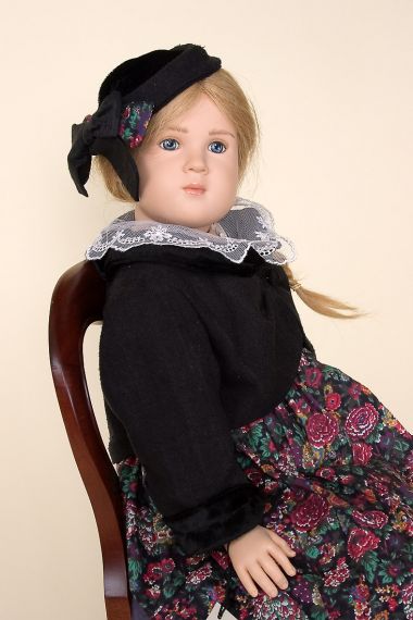 Leni II - limited edition vinyl soft body collectible doll  by doll artist Sabine Esche.