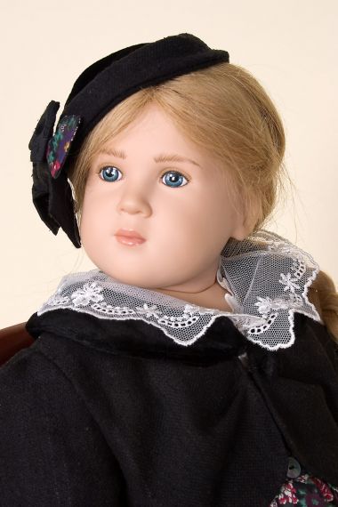 Leni II - limited edition vinyl soft body collectible doll  by doll artist Sabine Esche.