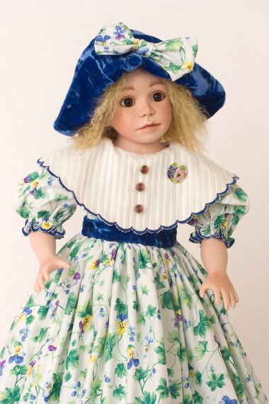 Katelyn - collectible limited edition porcelain soft body art doll by doll artist Julia Rueger.