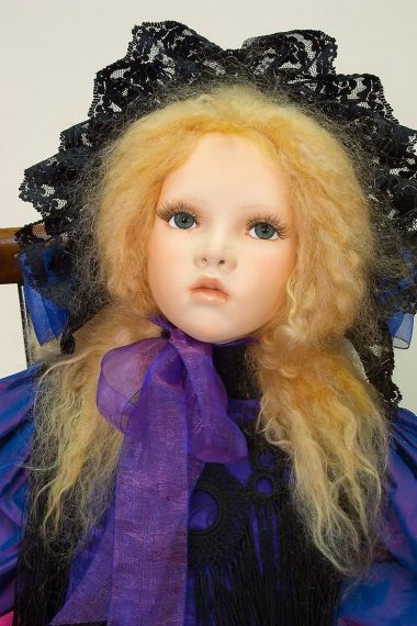 Collectible One of a Kind Porcelain soft body doll Teatime with Theresa by Cindy Kock