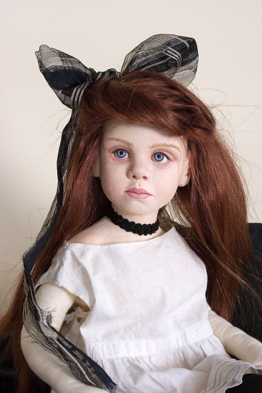 Child of God - collectible one of a kind cloth art doll by doll artist Kate Lackman.