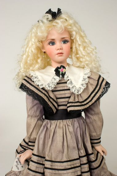 Collectible Limited Edition Porcelain doll Poppy II gray dress by Jan McLean