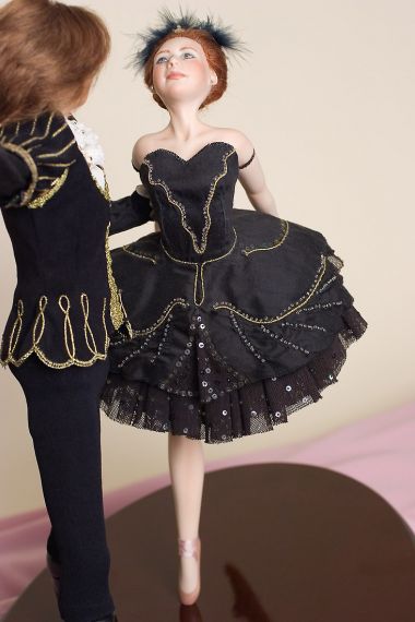 Andre' and Zofia - collectible limited edition porcelain art doll by doll artist Margaret Mousa.