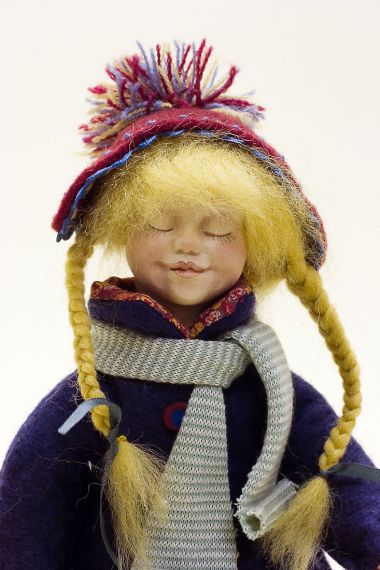 Snow Angel - collectible limited edition resin art doll by doll artist Kathryn Walmsley.