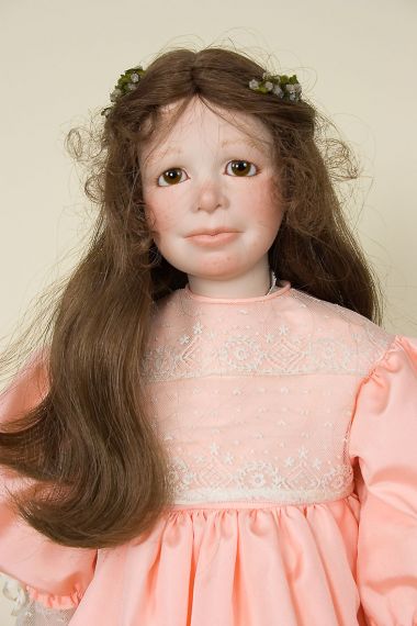 Bonnie - collectible limited edition porcelain art doll by doll artist Beth Cameron.