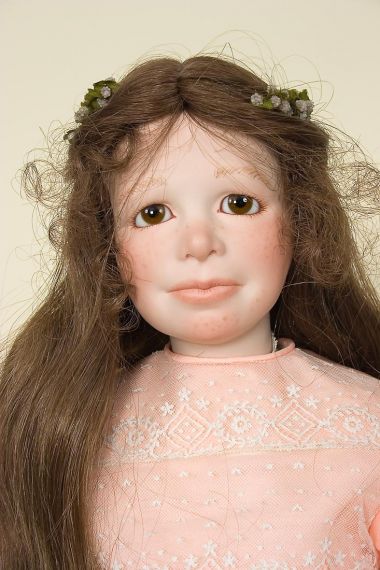 Bonnie - collectible limited edition porcelain art doll by doll artist Beth Cameron.