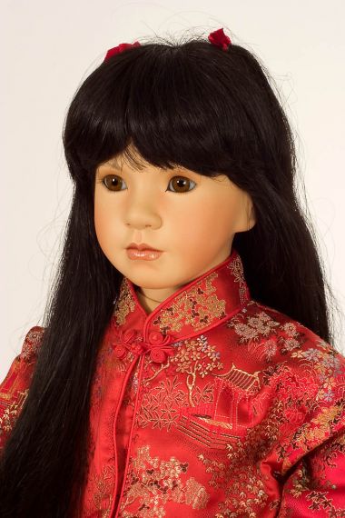 Collectible Limited Edition Porcelain soft body doll Lei by Linda Mason