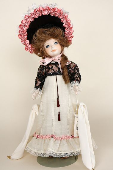 Sylvie - limited edition porcelain collectible doll  by doll artist Jerri McCloud.