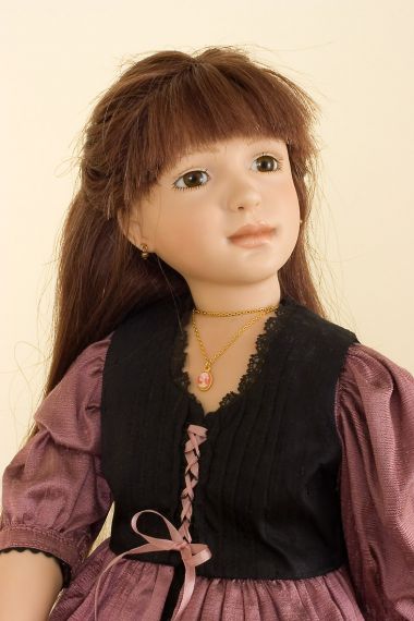 Lanita - collectible limited edition porcelain soft body art doll by doll artist Sonja Hartmann.