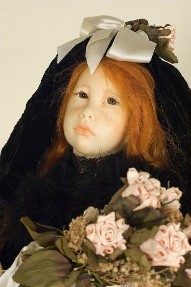 I'm Photogenic - collectible one of a kind polymer clay art doll by doll artist Annalisa Venturini.
