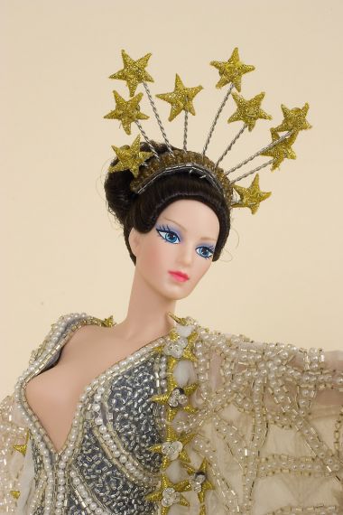Erte Stardust - collectible open edition porcelain fashion doll by doll artist Mattel.