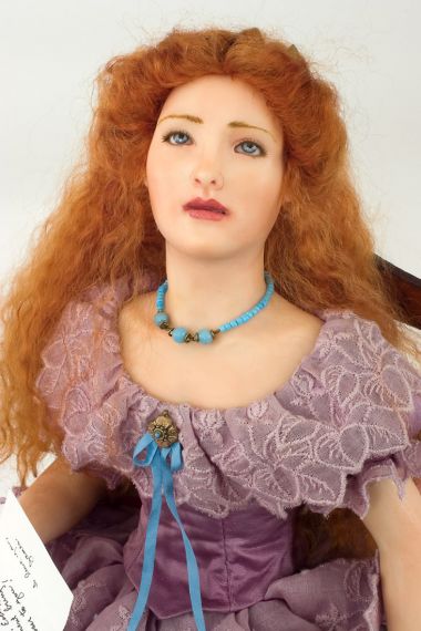 Love Struck - collectible one of a kind polymer clay art doll by doll artist Marlena Blanford.