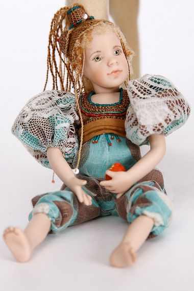 Collectible One of a Kind Porcelain doll Push Me - Pull You by Joanne Callander