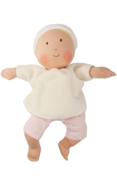 Image of Carry Cot Baby with bottle and blanket soft plush doll