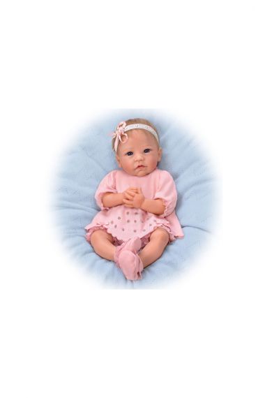 Photographic image of Claire silicone baby doll by doll artist Linda Murray for Ashton-Drake.