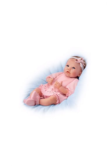 Photographic image of Claire silicone baby doll by doll artist Linda Murray for Ashton-Drake.