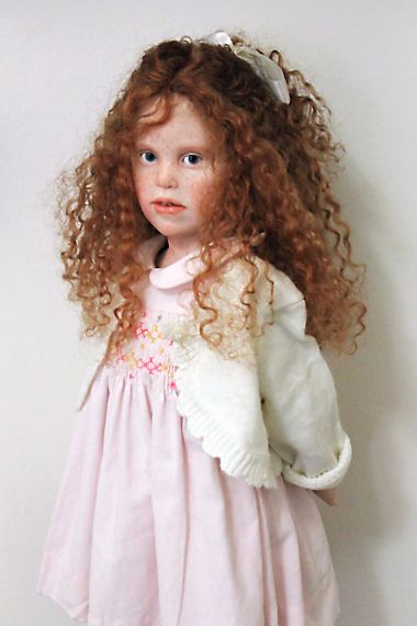 Photo of "It's Me" one-of-a-kind cernit doll by Elisa Gallea.