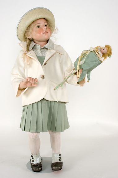 Collectible Limited Edition Wax over Porcelain doll Eleanor by Hildegard Gunzel