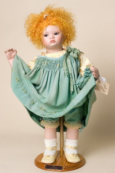 Pet - collectible limited edition porcelain soft body art doll by doll artist Joan Pushee.
