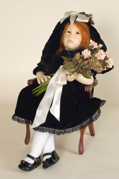I'm Photogenic - collectible one of a kind polymer clay art doll by doll artist Annalisa Venturini.