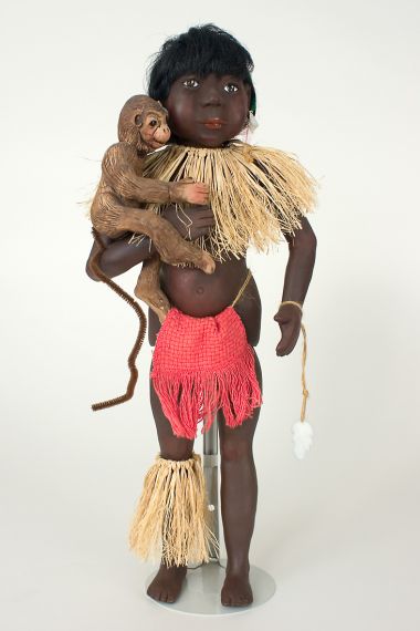 Children of the Rainforest CR2 - Sumatra (Boy) - collectible limited edition resin art doll by doll artist Pat Kolesar.