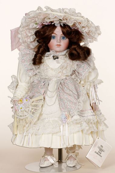 Cassandra - limited edition porcelain soft body collectible doll  by doll artist Gorham.