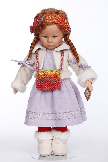 Fifi with Muff (47807) - limited edition vinyl soft body collectible doll  by doll artist Kathe Kruse.
