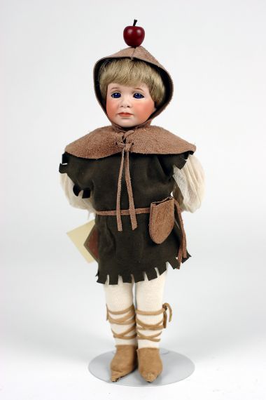 William Tell - limited edition porcelain collectible doll  by doll artist Wendy Lawton.