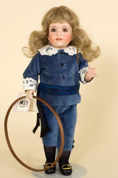 Little Lord Fauntleroy - limited edition porcelain and wood collectible doll  by doll artist Wendy Lawton.
