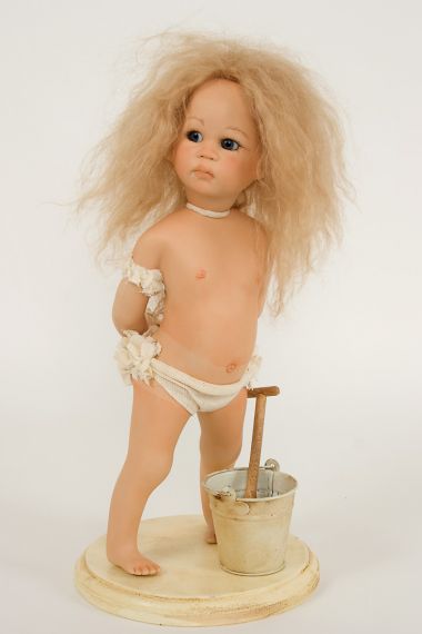 Corry - collectible limited edition porcelain art doll by doll artist Nel Groothedde.