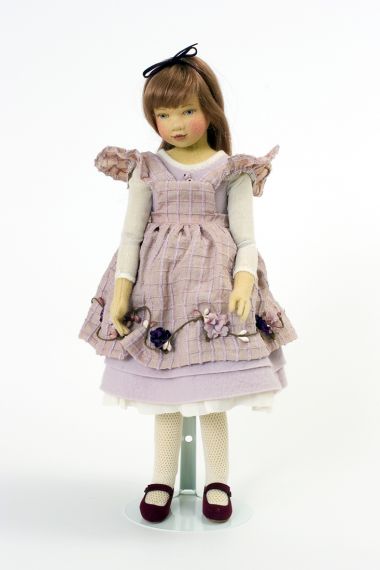 Allison - collectible limited edition felt molded art doll by doll artist Maggie Iacono.