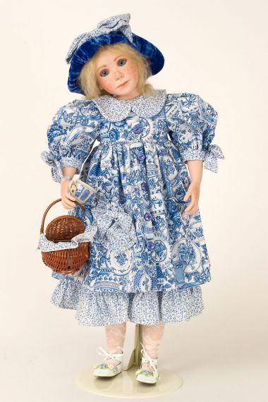 Laney - collectible limited edition porcelain soft body art doll by doll artist Julia Rueger.