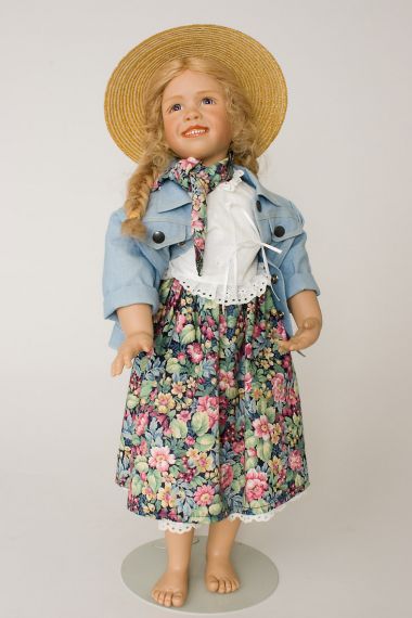 Rebecca - limited edition vinyl collectible doll  by doll artist Susan Krey.