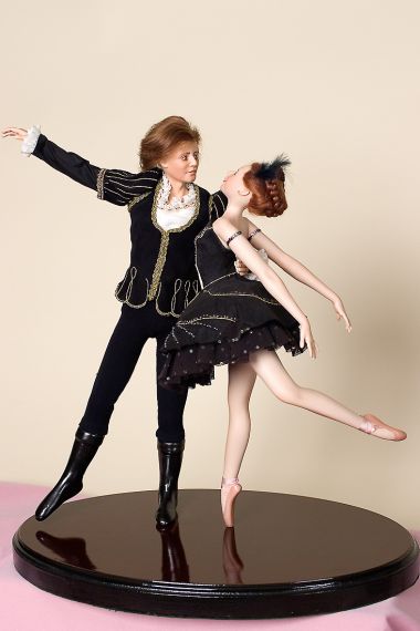 Andre' and Zofia - collectible limited edition porcelain art doll by doll artist Margaret Mousa.