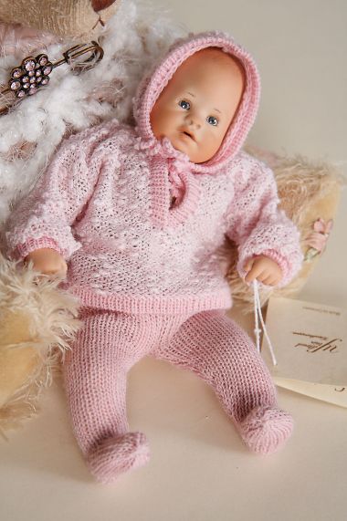 Anja - collectible limited edition porcelain soft body art doll by doll artist Wiltrud Stein.