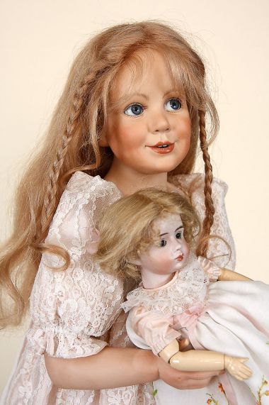Sofie - collectible limited edition porcelain soft body art doll by doll artist Amalia Pastor.