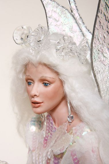 Ice Princess - collectible one of a kind porcelain art doll by doll artist Dorothy Hoskins.