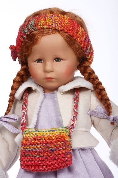 Fifi with Muff (47807) - limited edition vinyl soft body collectible doll  by doll artist Kathe Kruse.