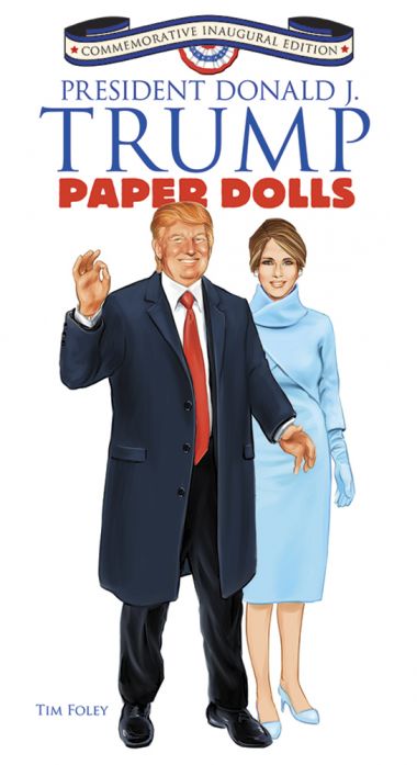 Photo of book cover President Donald J. Trump paper dolls.